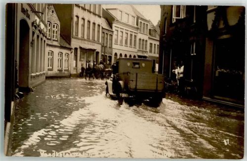 Apenrade LKW Hochwasser Ort handschriftlich