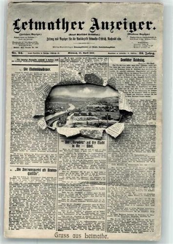 Letmathe Tageszeitung Letmather Anzeiger Tittelblatt