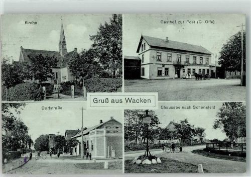 Wacken 1917 Dorfstraße Gasthaus zur Post Schenefeld-Chaussee Fahrrad