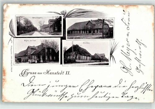 Hanstedt Dorfstraße Schulhaus Gasthaus Meyer
