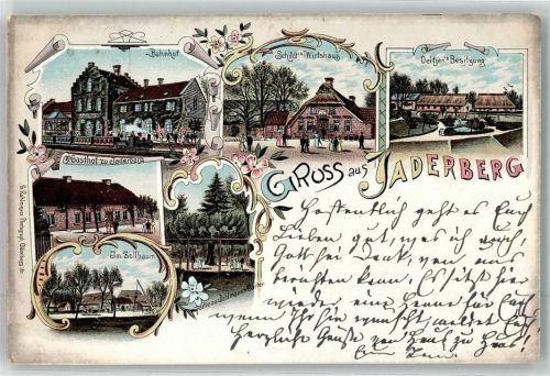 Jaderberg 1897 Bahnhof Gasthaus zu Jadeberg Oeltjen's Besitzung