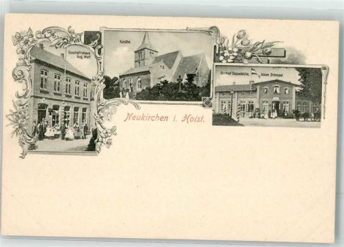 Neukirchen Geschäftshaus Wulf Gasthaus Doppeleiche Fahne