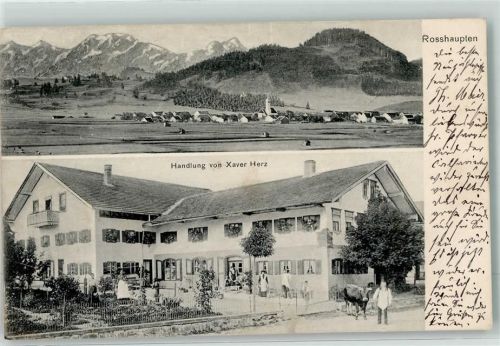 87672 W8959 Roßhaupten , Forggensee 1915 - Handlung Herz Kuh