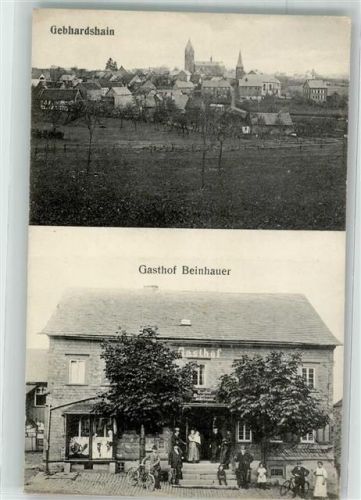 Gebhardshain 1913 Gasthaus Beinhauer Bahnpoststempel