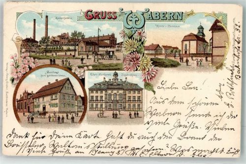 Wabern 1910 Zuckerfabrik Ehe. Kurfürstliches Jagdschloß Gasthaus zum goldenen Löwen