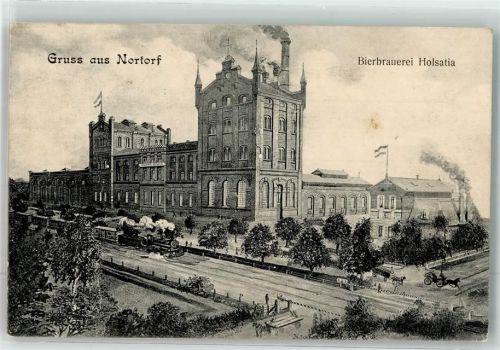 Nortorf Bierbrauerei Holsatia Eisenbahn Bahnübergang Schranke