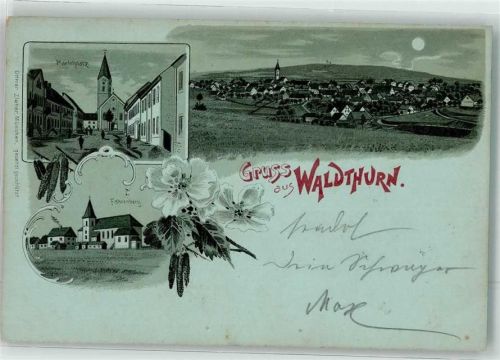 Waldthurn 1900 Marktplatz Fahrenberg Kirche Verlag Ottmar Zieher-München