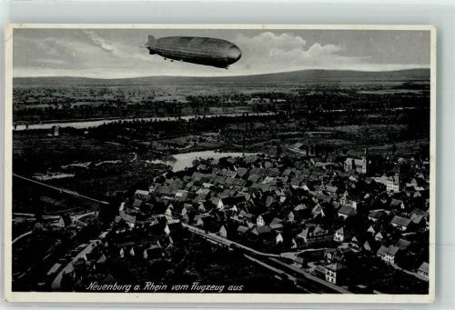 Neuenburg Posthilfstelle Fleken Zeppelin Fliegeraufnahme