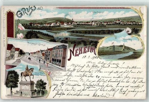 Neheim-Hüsten 1900 Arnsberger-Straße Kaiser Wilhelm Kriegerdenkmal Wiedenberg