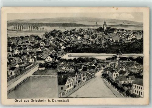 64347 W6103 Griesheim , Hess 1914 - Ortsstraße Reserve -Kavallerte-Abteil-Stempel