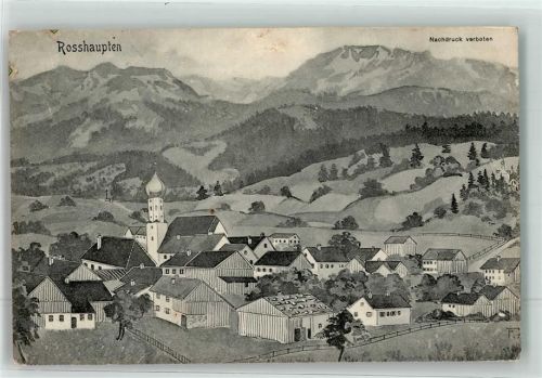 87672 W8959 Roßhaupten , Forggensee 1910 - Dorfkirche