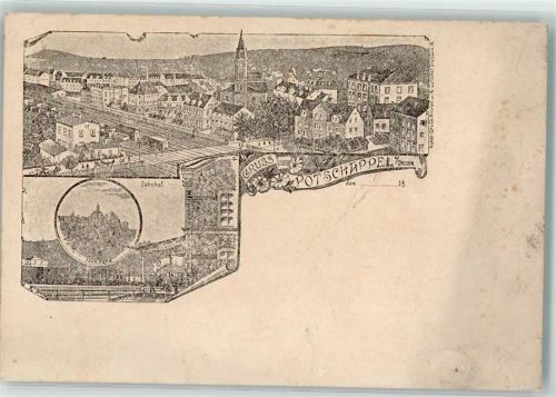 01705 O8210 Potschappel - Bahnhof Vorläufer Druck 1880er Jahre