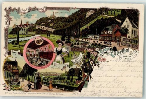 Herdecke Gasthaus Zillertal Konzertsaal Harkort-Denkmal Volkstracht