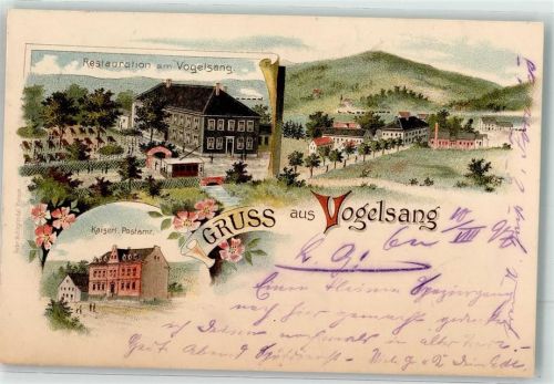 Gevelsberg 1897 Vogelsang Gasthaus am Vogelsang Kaiserl. Postamt