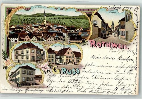 Oberrotweil 1902 Biergasthaus Gasthaus zum Bären Geschäftshaus Güller