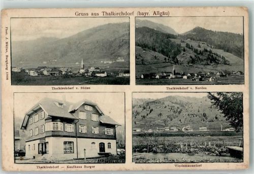 87534 W8974 Thalkirchdorf Foto AK Kaufhaus Burger Wiedemannsdorf
