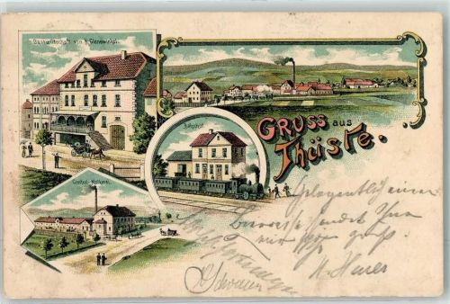 Thüste 1903 Central-Molkerei Bahnhof Gasthaus Glenewinkel