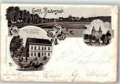 Beverstedt Kirche Gasthaus Doldene Krone Kutsche 1029 Einwohner 1937