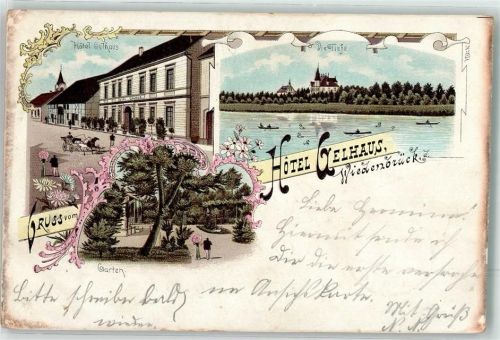 Wiedenbrück 1898 Hotel Gelhaus Garten