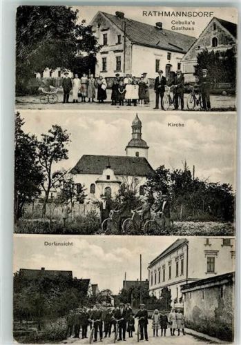 Rathmannsdorf Ratnowice Cebullas Gasthaus Kirche