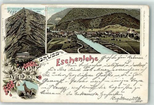 Eschenlohe 1898 Unterkunftshütte Krottenkopf Gemse
