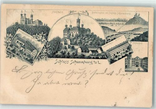 Schaumburg 1896 Schloss Französischer Garten Balduinstein Waldecker Hof Schlosshof Vorläufer