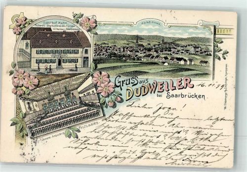 Dudweiler 1899 Gasthaus Kuhn Festsaal