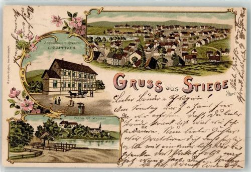 Stiege 1901 Schloßbrauerei Klapproth Am Wassen