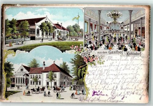 Zülz 1904 Kolnowice Gasthaus Kohlsdorf Speise & Tanzsaal Bahnpost Nossen- Zg. 2874