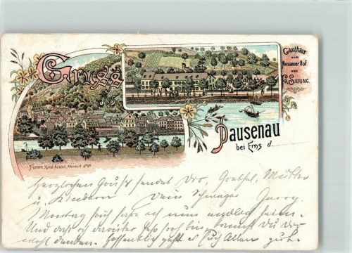 Dausenau 1899 Gasthaus Zum Nassauer Hof Fr. Siering