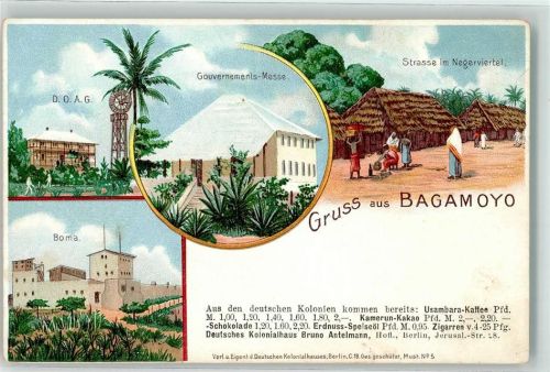 Bagamoyo D.O.A.G. Gouvernements Messe Boma Schwarzafrikaner Werbung Usambara Kaffee Deutsches Kolonialhaus Nr 5