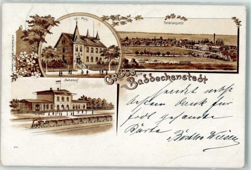 Baddeckenstedt 1898 Post Bahnhof