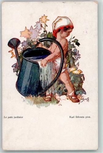WW-Künstler Le petit jardinier Der kleine Gärtner Gießkanne Nr 295