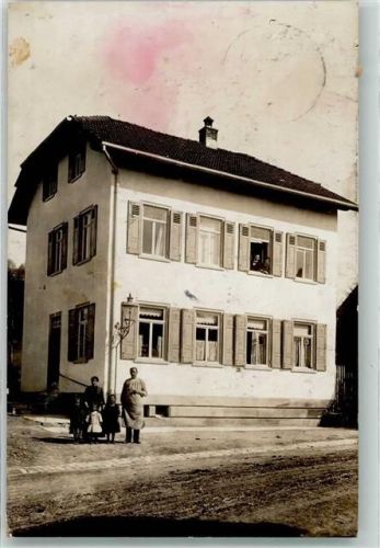 Onstmettingen 1913 Wohnhaus Familienaufnahme Ort handschriftlich