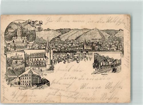Kötzschenbroda 1899 Vorläufer Postamt Meierei Friedensburg Kaiser Wilhelm-Denkmal