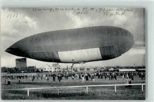 W2000 Hamburg Zeppelin Luftschiff Parseval 6 Parseval 1911