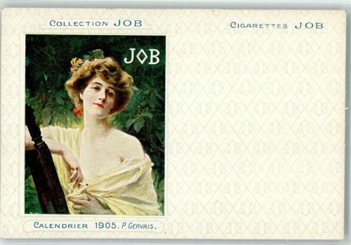 Calendrier 1905 P. Gervais Frau Rauchen Erotik Collection JOB