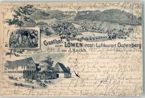Gutenberg 1895 Vorläufer Gasthaus zum Löwen Wolfsschlucht