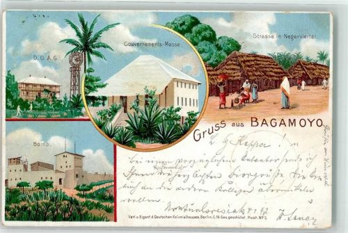 Bagamoyo 1898 Boma D.O.A.G. Gouvernements Messe Schwarzafrikaner Deutsches Kolonialhaus Nr 5