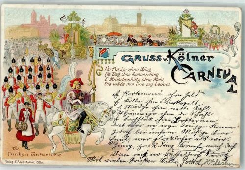 Köln, unsortiert 1897 Die Funken Infanterie Rote Funken