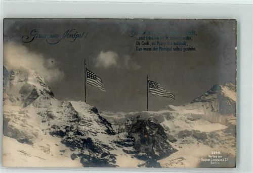 Amerikanische Fahnen Expedition Nordpol 1910