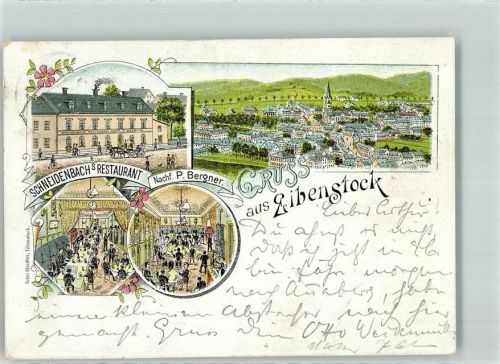 Eibenstock 1897 Gasthaus Schneidenbach Gastraum