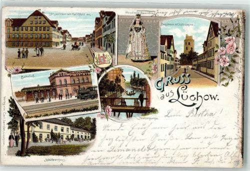 Lüchow 1900 Wendische Bauernbraut Schützenhaus Bahnhof Jeetzelpartie