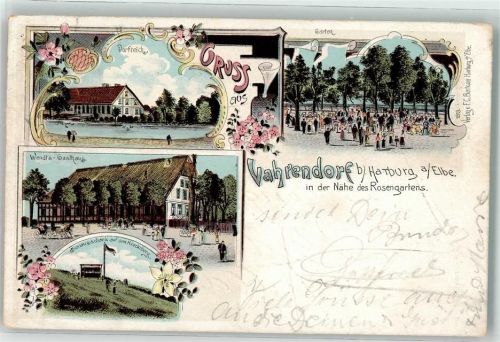 Vahrendorf 1911 Dorfteich Gasthaus Wendt Bierausschank Kieckeberg