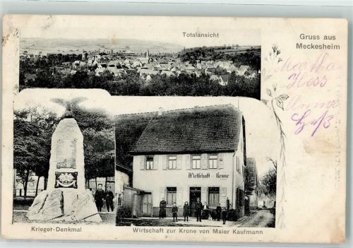 Meckesheim Kriegerdenkmal Gasthaus zur Krone