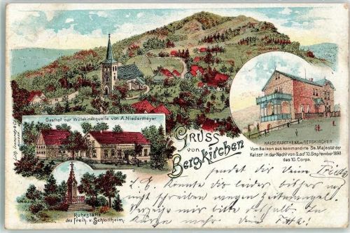 Bergkirchen 1900 Kaiserapotheke Gasthaus zur Wittekindsquelle Freiherr v. Schlottheim's Ruhestätte