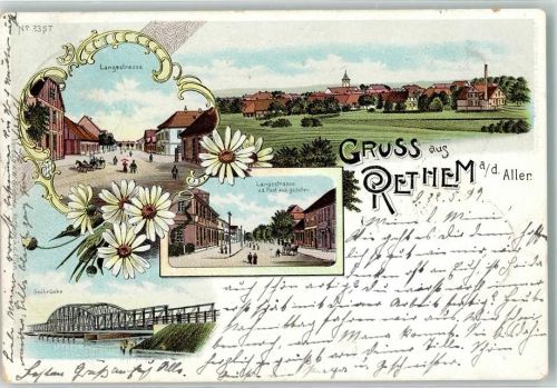 Rethem 1899 Langestraße Seebrücke
