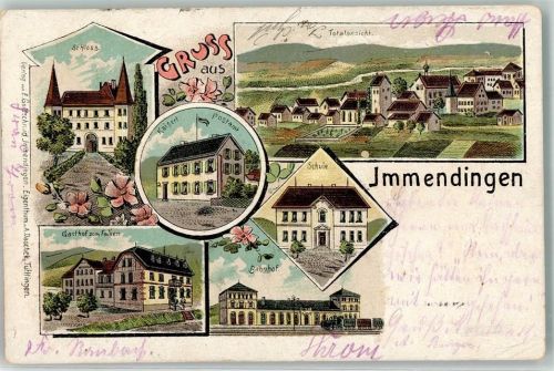 Immendingen Schloß Kaiserl. Post Bahnhof Gasthaus zum Falken