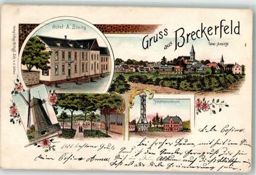 Breckerfeld 1900 Hotel Böving Windmühle Hohenzollernturm