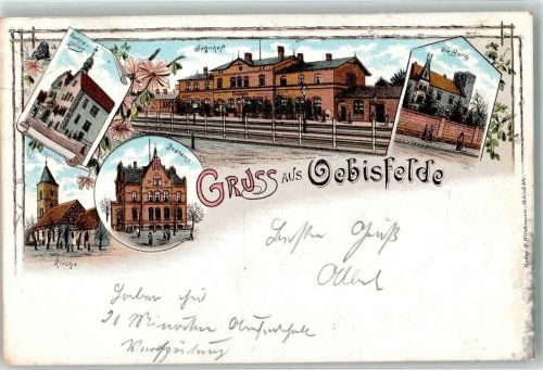 Oebisfelde 1898 Bahnhof Postamt Rathaus Die Burg